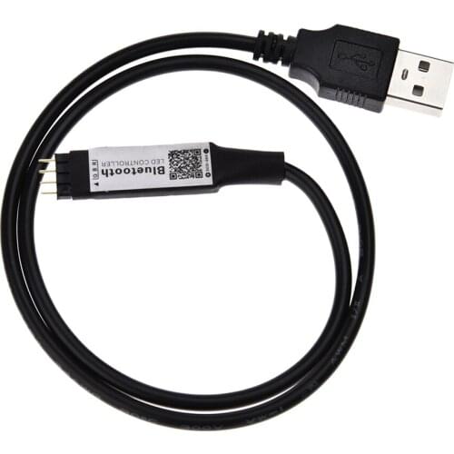 Bluetooth Remote Controller for Light Strips Connector USB 4-Pin Black 45cm