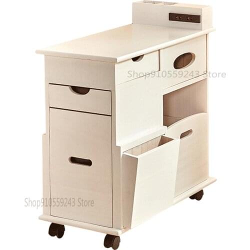 Sofa Side Cabinet Multifunctional Armrest Cabinet Living Room Side Table Simple Modern Corner Cabinet With Wheels Small Coffee T