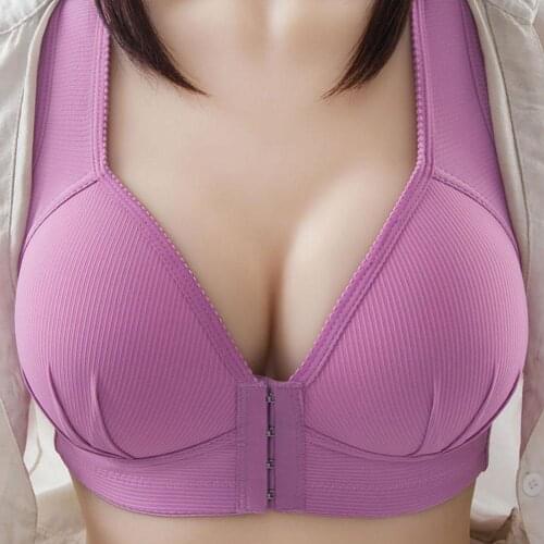 Sexy Plus Size Push Up Bra Wire Free Bralette Seamless Closure Hot Front Bra Brassiere Color Sale For Women Bras K3R2