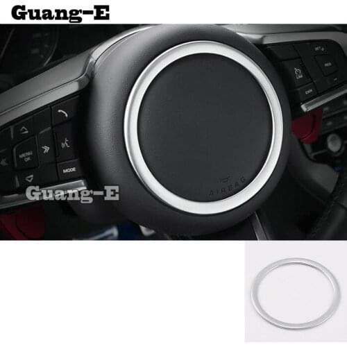 For Jaguar F-PACE F Pace 2016 2017 2018 2019 2020 Car Stick Styling Cover Steering Wheel Interior Log Kit Trim Lamp Frame 1pcs