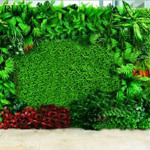 Artificial Grass Wall Green Plants Setting Wall For Home Company Building Wall Decoration