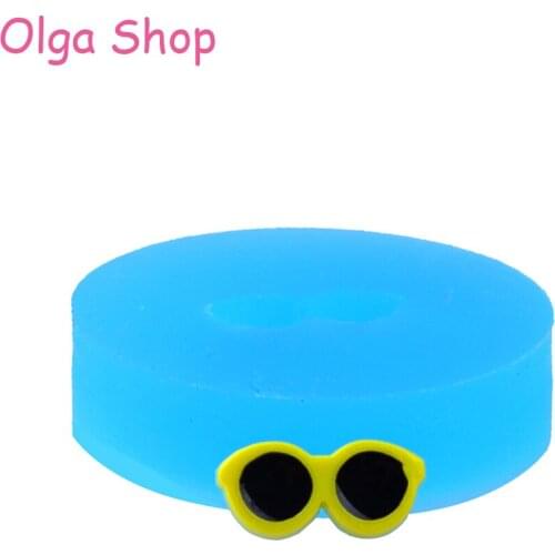 FYL259 Super Tiny Sunglasses Silicone Mold Sugarcraft Food Safe Gum Paste Icing Clay Candles Cookie MoldCandles Cookie Mold
