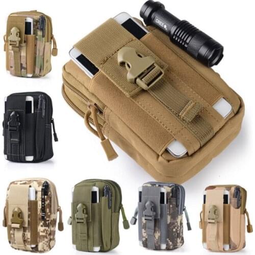 H905 Outdoor sports molle tactical pockets male 5.5 / 6 inch waterproof mobile phone bag multi-functional bag EDC