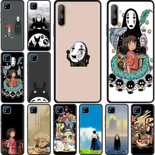 Japan Spirited Away Cell Phone Case for Realme 6 7 8 C3 C21 XT 5 GT Neo C11 X50 Pro 5G C25 Mobile Phones Cover Coque