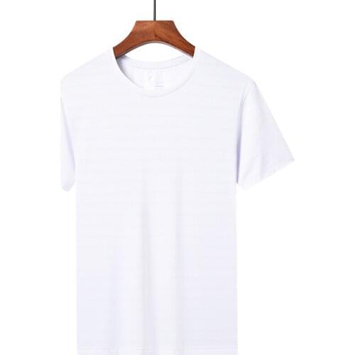 MenS Ice Silk Short Sleeve Running Summer Lightweight Breathable Sweat Absorbing Quick Drying Shirt Boys' Round Neck Half Sleev