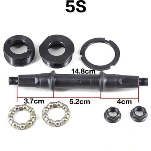 Bike Bicycle Bottom Bracket Axle Set For 68mm BB Shell Multi-Size Square Hole With Cups Bearings Bead Holder Cycling Components