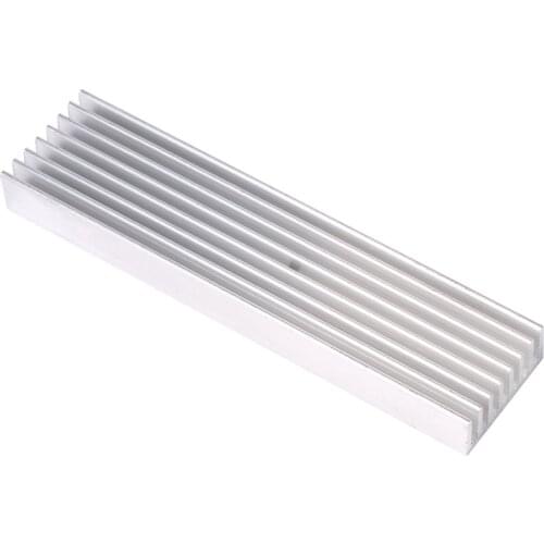 New DIY Cooler Aluminum Heatsink Heat Sink Chip 100*25*10mm for IC LED Power Transistor
