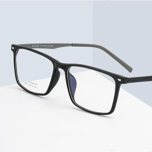 Reven 8881 Titanium Square Glasses Frame Men Women Vintage Prescription Eyeglasses Frame Myopia Optical Spectacles Retro Eyewear