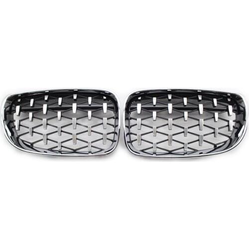 Front Chrome Grille Grill Diamond Meteor Fits BMW E81 E82 E87 E88 1 Series 08-11