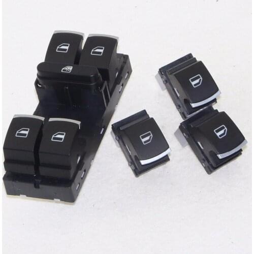 OEM Chrome Driver Side Master Window Switch and Window Lifter Switch For Golf Jetta MK5 MK6 Passat B6 5ND 959 857 5ND 959 855