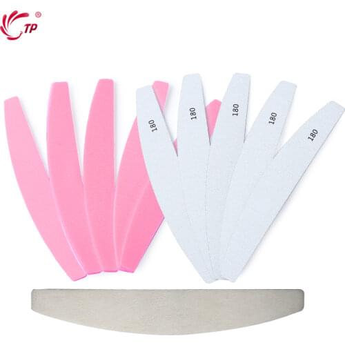 3 in1 Nail File Buffers Double Side 180/240 Grit Replaceable Sponge Sanding Block Pink Gray Washable Polishing Manicure Art Tool