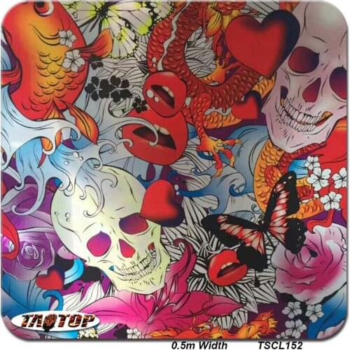 ITAATOP Red Skull Dip Film TSCL152 0.5M * 2/10/20M Hydro Dipping Film