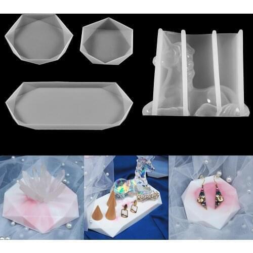 Large 3D Gnu Mold Rhombus Coasters Mould Tray Epoxy Resin Casting Mold for DIY Resin Art Supplies Decoration Base Tools