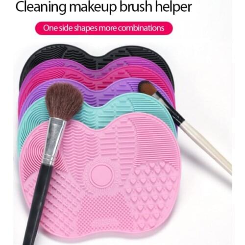 Brush Cleaning Pad Silicone Makeup Cleaner Foundation Makeup Brush Scrubber Board Pad Makeup Washing Brush Gel Cleaning Mat