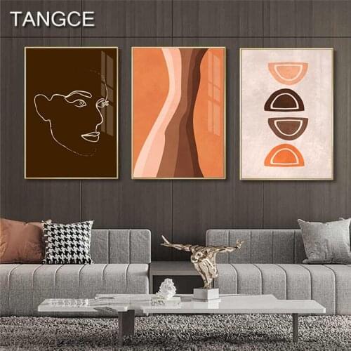 Nordic Figure Face Canvas Painting Abstract Poster Print HD Wall Art Pictures for Living Room Bedroom Decor Scandinavian Posters