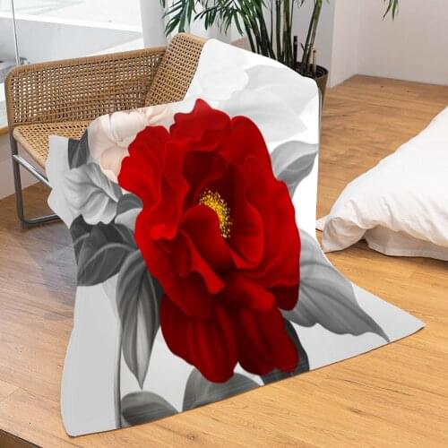 Throw Blanket Super Soft Flannel Fleece Throw Blanket Soft Lightweight With Flowers Blanket 59"x86"Couch Sofa Bed For Girls Gift