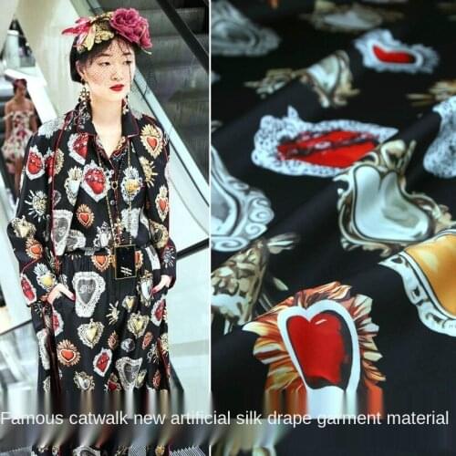 145cm jewelry printed fashion fabric for dress drape dress childrens clothing pajamas polyester fabric wholesale cloth