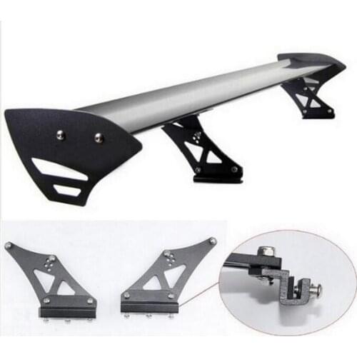 Alloy-Aluminum Universality Sedan Three-box Rear Spoiler Wing trunk lip Auto Car Lip Spoiler Silver/Black 1968-2019