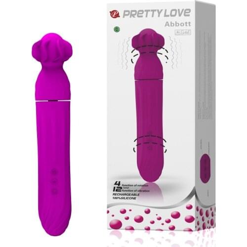 PRETTY LOVE 4 Function Rotation 12 speed vibrating, G Point Stimulation Massage vibrators, Adult Sex Toys For Woman, Sex Product