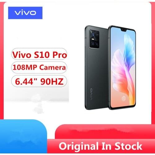 Original Vivo S10 Pro 5G Mobile Phone Dimensity 1100 Android 11.0 6.44" 90HZ Screen Fingerprint 108MP 44W Charger 12GB 256GB