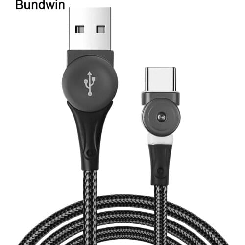 180 Degree Rotate 2.4A USB Type C Cable Fast Charging Data Transfer Cable Micro USB Mobile Phone Charging Wire USB C Cable