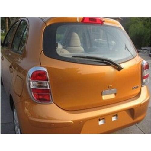 2pcs for NISSAN MICRA Rear lamp Decoration frame Chromium plating Glossy