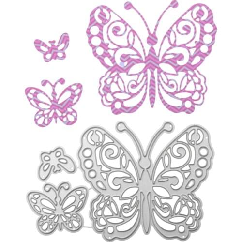 3pcs/Set Butterfly Metal Cutting Dies Stencil for DIY Scrapbooking Album Embossing Paper Cards Making Decorative Crafts Die Cuts