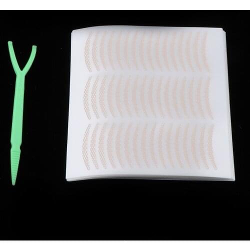 480 Pairs Olive Shape/Semi-ellipse Invisible Fiber Double Eyelid Stickers Lace Eyelid Lifting Strips Tapes