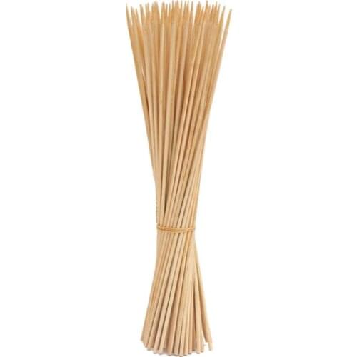 50PCS Bamboo Skewers Disposable Natural Kebob Sticks Bamboo Roasting Skewers Bamboo Meat Tool Long Sticks BBQ Tools