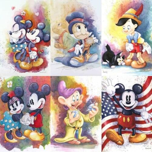 DIY Diamond Painting Disney "Winnie The Pooh" Cross Stitch Full Square Diamond Embroidery Mosaic Christmas Minnie Mickey Gift