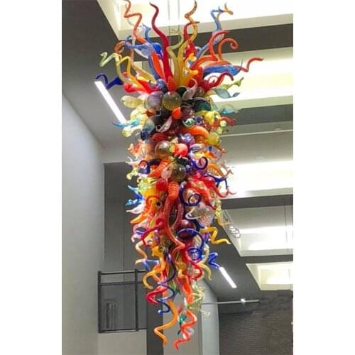 Decorative Italian Designer Glass Pendant Lamps New Arrival Warranty Colorful Hot Sale Hand Blown Glass Chandelier