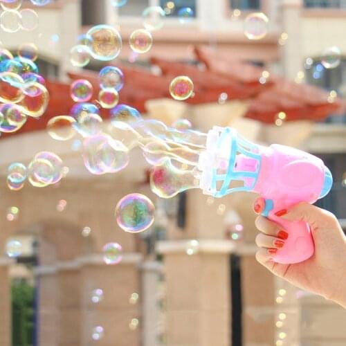 Electric Funny Magic Bubble Fan Summer Automatic Bubble Blower Gun with Mini Fans Kids Outdoor Toys Gifts Wedding Supplies