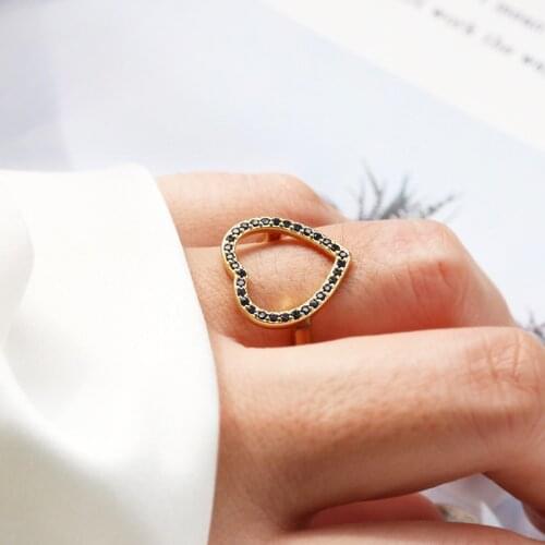 Funmode Wedding Bridal Gold Color Multicolor AAA Cubic Zircon Adjustable Ring for Women anillos mujer Wholesale FR118