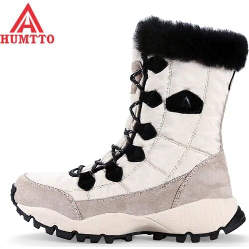 Humtto Real Hiking Shoes Mulher Escalada Women Winter Snow Boots Shoes Keep Warm Outdoor Trekking Hiking Ladies Climbing