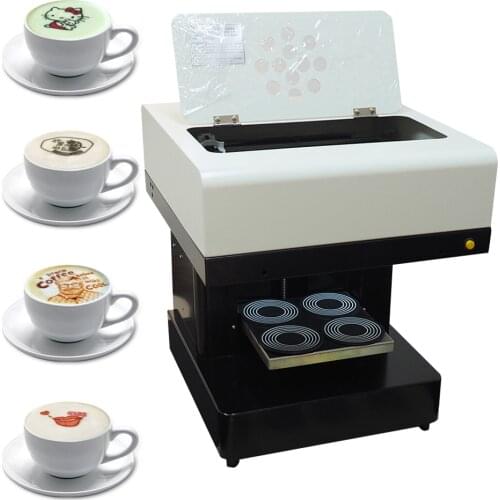 Coffee Printer 4 cup Automatic Cake Printer Chocolate Selfie Priter coffee Printing machine for Cappuccino Biscuits with Wifi