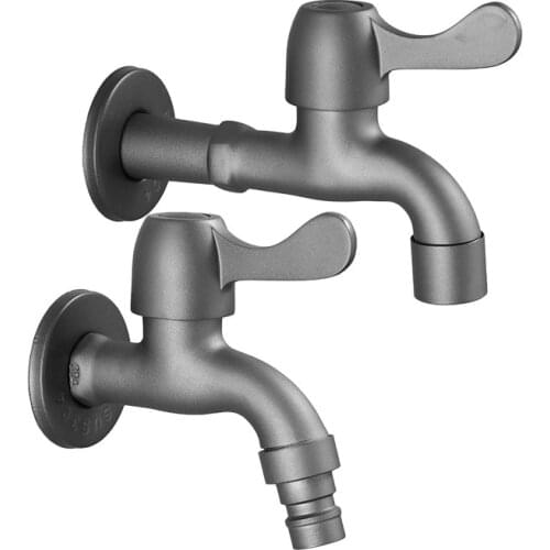 Washing Machine Faucet Mop Grey Bathroom Faucet Stainless Steel Outdoor Garden Taps Luxury Decorative Kitchen Tap WC Bibcock