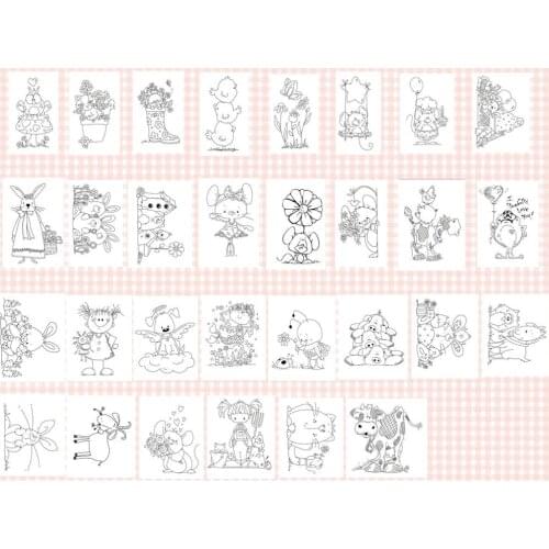 Cartoon animalTransparent Klare stempel und schneiden stirbt DIY Silikon Dichtungen Scrapbooking/Karte, Der/Fotoalbum Dekoration