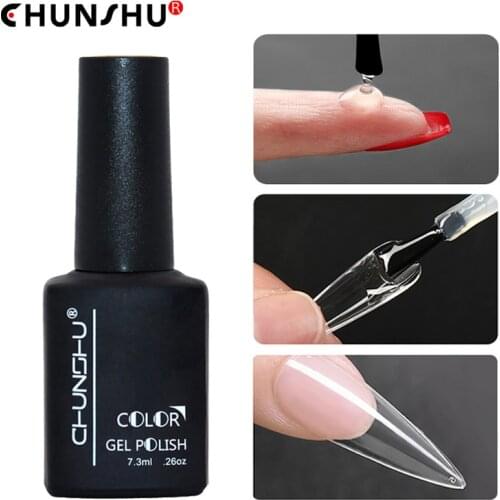 CHUNSHU Nails Tips Glue Gelpolish As Adhesive Base Coat UV LED Gel Nail Polish Acrylic Solution For Quick Builder Extension DIY