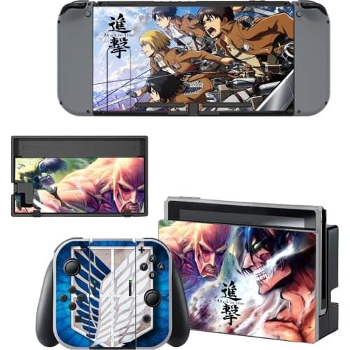 Nintendoswitch Skin Attack On Titan Nintend Switch Stickers Decal for Nintendo Switch Console Joy-con Controller Dock Skins