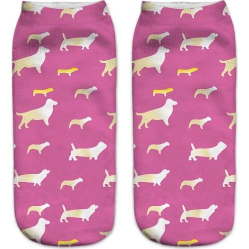 New Arrival 3D Digital Printing Cat Marilyn Monroe Fashion cute Short Socks Mix Color unisex Low Cut ankle Boat Socks