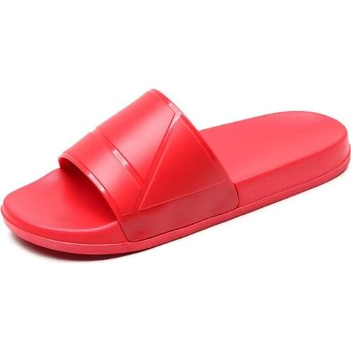 New Style Bathroom Solid Color Non-Slip Quick-Drying Thick-Soled Soft Flip Flops Couple Silent And Wear-Resistant Home Slippers