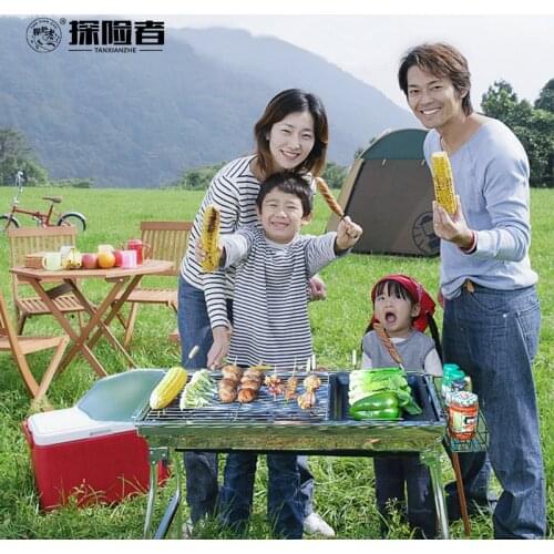 Explorers barbecue oven stainless steel full set of barbecue rack outdoor appliances field barbecue carbon oven carbon kebab