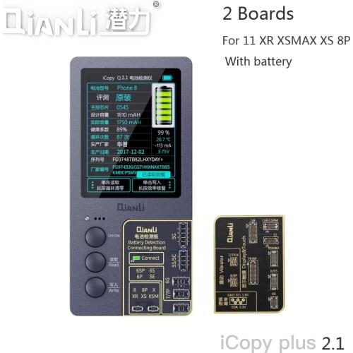 New Qianli iCopy Plus 2.1 LCD Screen Original Color Repair Programmer for iPhone 11 XR XSMAX XS 8P Vibration/Touch/with Battery
