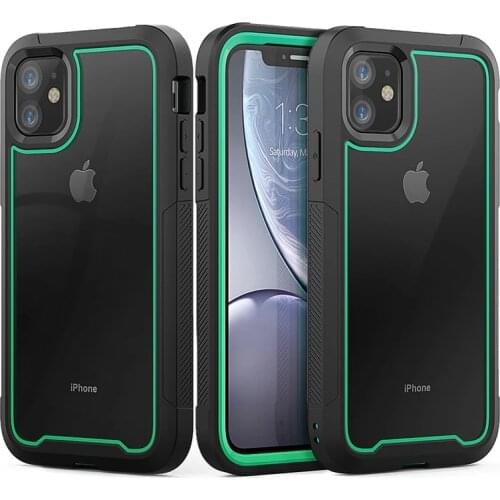 Shockproof Transparent Phone Case For iPhone 11 12 Pro Max 7 8 6 Plus XSMAX XS XR X SE2020 Shock Absorption Bumper Hybrid Cover