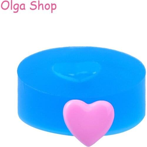 PYL685 11.9mm Heart Silicone Mold - Cupcake Topper, Miniature Food, Fondant, Candy, Jewelry DIY, Icing, Gum Paste, Resin Clay