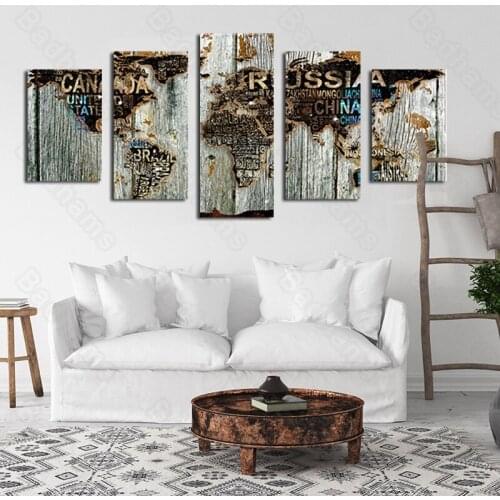 Retro Nostalgic American Painting Combination Wall Art Canvas Prints Modern Living Room Decoration Paintings Hanging Painting