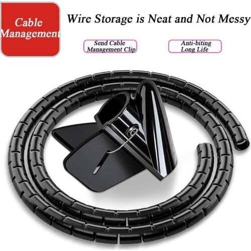 Cable wrapping device spiral tube 1.5m 3M, 22mm diameter can hold 10 mesh wires, used for home wire storage