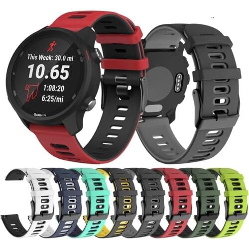 Sport Silicone Strap for Garmin Forerunner 245 M Vivoactive 4 3 Venu Wristband For Samsung Galaxy watch Active 2 40mm 44mm