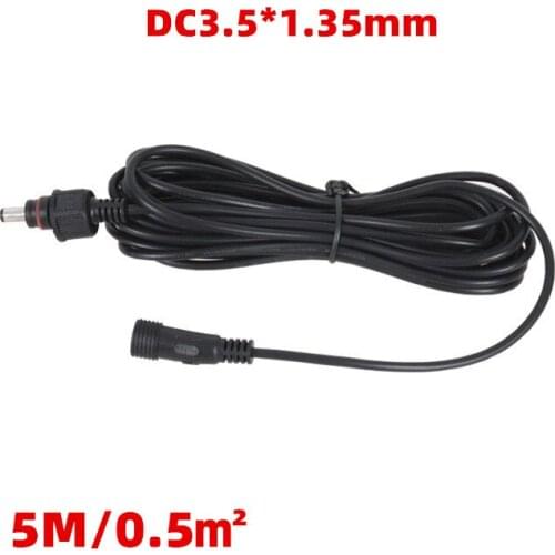 DC3.5X1.35mm 5M With waterproof nut 12V DC Equipment Connection Line 12V Vehicle Power Supply Extension