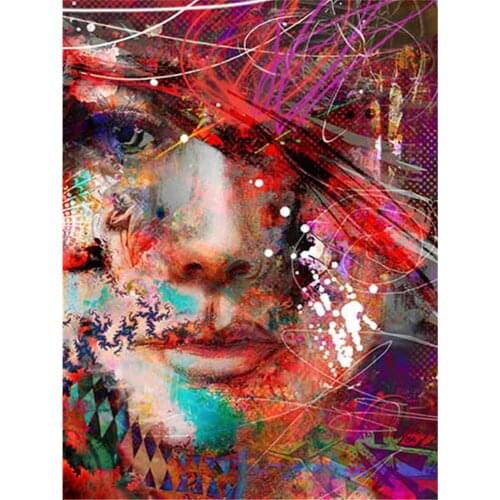 Woman Portrait DIY Embroidery Cross Stitch 11CT Kits Needlework Craft Set Printed Canvas Cotton Thread Home Wholesale